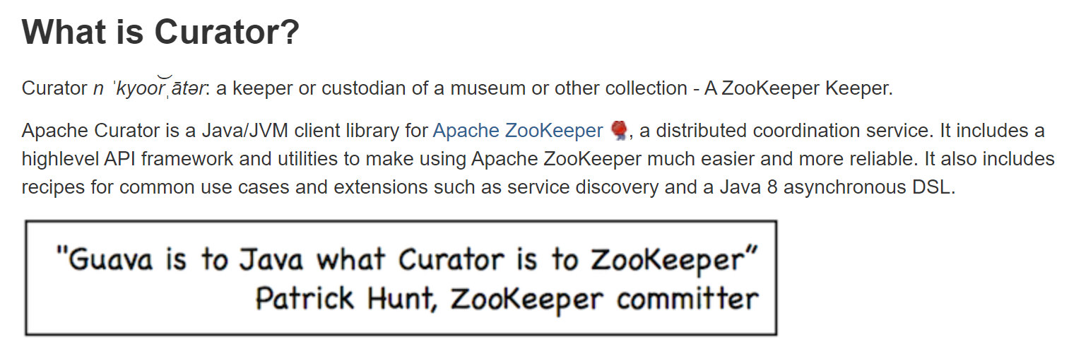 Curator 的官网介绍